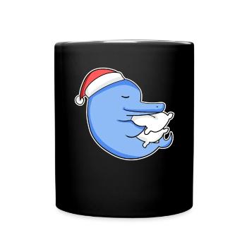 Dolphin Christmas Sleep Sleep Sleep Sleep - Full Colour Mug - black - Front