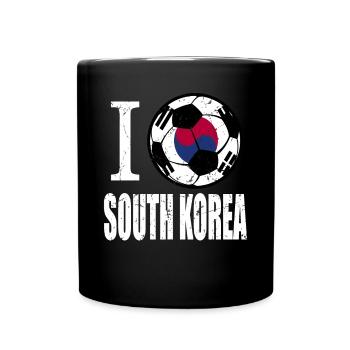 Corée du Sud de football - Mug uni - noir - Devant