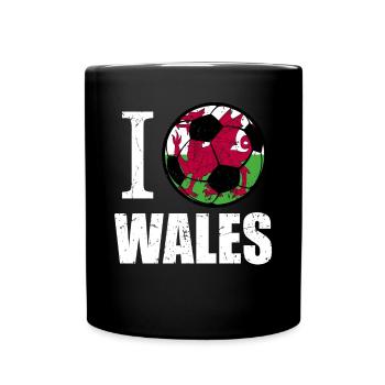 Pays de Galles de football - Mug uni - noir - Devant