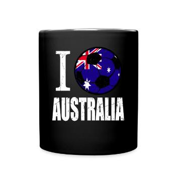 Australian Football - Full Colour Mug - black - Front