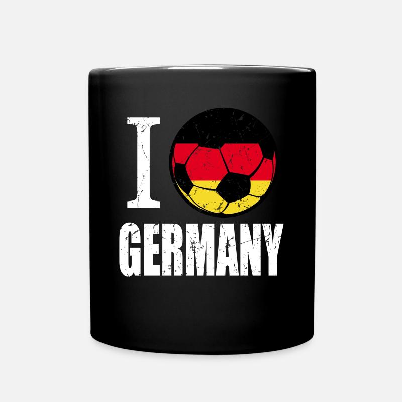Deutschland Fußball - Tasse einfarbig - Schwarz