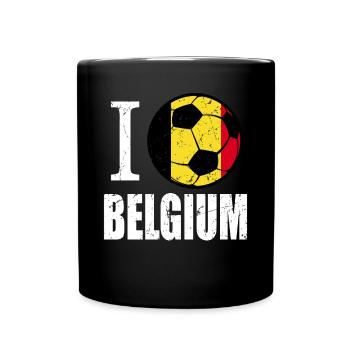 Belgium Football - Full Colour Mug - black - Front