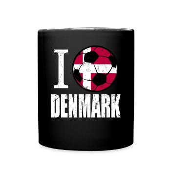 Danemark Football - Mug uni - noir - Devant