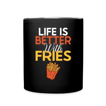French Fries Lover Fast Food Gifts - Full Colour Mug - black - Front
