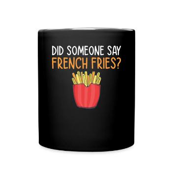 French Fries Lover Fast Food Gifts - Full Colour Mug - black - Front