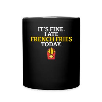 French Fries Lover Fast Food Gifts - Full Colour Mug - black - Front