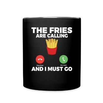 French Fries Lover Fast Food Gifts - Full Colour Mug - black - Front
