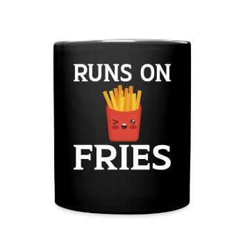 French Fries Lover Fast Food Gifts - Full Colour Mug - black - Front