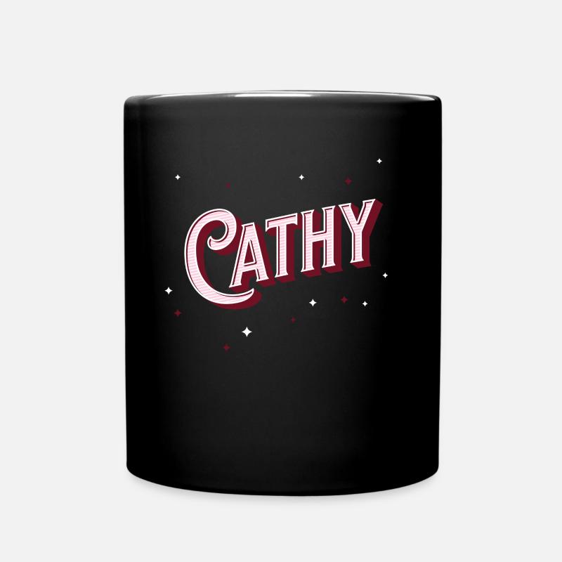 Prénom Cathy personnalisé - Mug uni - noir