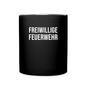 Freiwillige Feuerwehr Feuerwehrmann Kameradschaft - Tasse einfarbig - Schwarz - Vorne