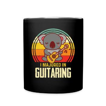 Guitar playing Nice guitarist Rock guitar musician - Full Colour Mug - black - Front