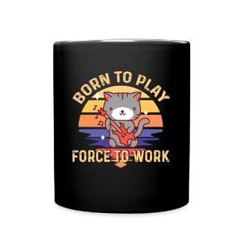 Cat Guitarist Rock Guitar Guitarist Musician Gita - Full Colour Mug - black - Front