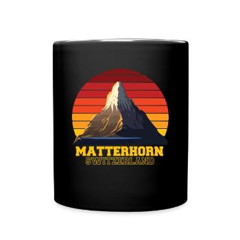 Matterhorn Alpes Suisse Souvenir Ski Zermatt Skif - Mug uni - noir - Devant