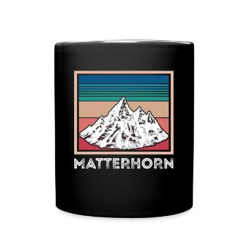 Alpen Cervin Suisse Souvenir Ski Zermatt Skif - Mug uni - noir - Devant