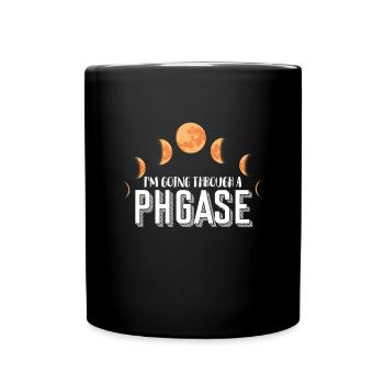 Mondphase Lunar A Phase Sonnenschein Liebesmonde - Tasse einfarbig - Schwarz - Vorne