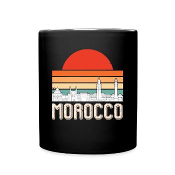 Maroc Skyline Afrique Gibraltar Souven marocain - Mug uni - noir - Devant