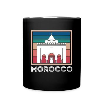 Souvenir Morocco Skyline Africa Gibraltar Moroccan - Full Colour Mug - black - Front