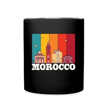 Maroc Skyline Afrique Souvenir Marocain Gibralt - Mug uni - noir - Devant