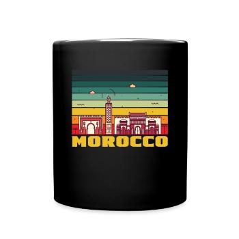 Afrique Maroc Skyline Souvenir Africain Maroc - Mug uni - noir - Devant