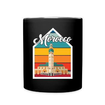 Afrique Souvenir Maroc Skyline Marok africain - Mug uni - noir - Devant