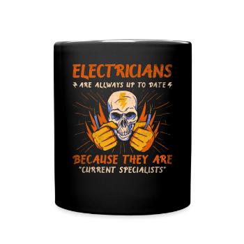 Les électriciens sont toujours à jour Elektriker - Mug uni - noir - Devant