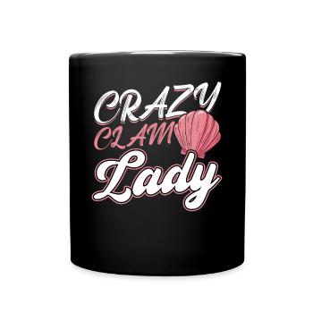 Crazy Clam Lady - Décorticage - Mug uni - noir - Devant