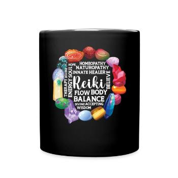 Reiki-praktizierender - Tasse einfarbig - Schwarz - Vorne