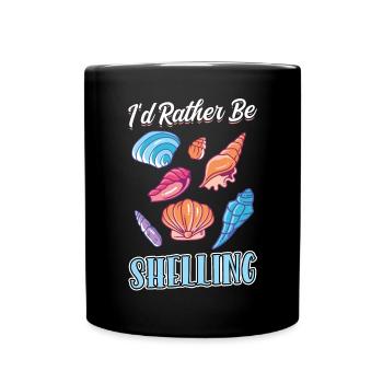 I'd rather peel - Seashell - Full Colour Mug - black - Front