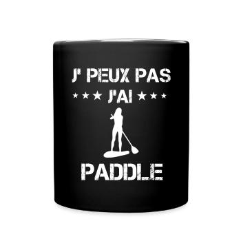 je peux pas j'ai paddle cadeau femme - Mug uni - noir - Devant