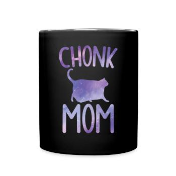 Chonk Meme Cat Chonk Mama - Full Colour Mug - black - Front