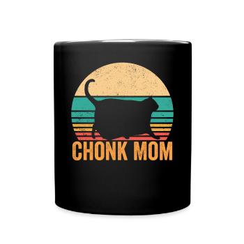 Chonk Meme Cat Chonk Mama - Full Colour Mug - black - Front