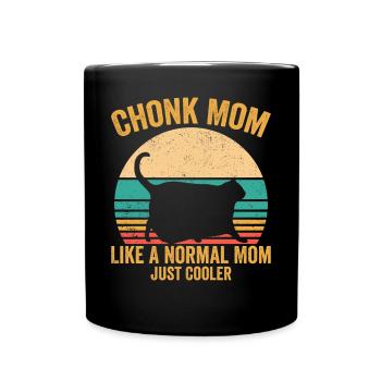Chonk Meme Cat - Full Colour Mug - black - Front