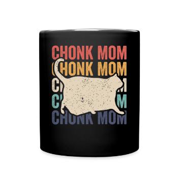 Chonk Meme Cat Chonk Mama - Full Colour Mug - black - Front