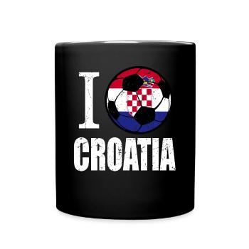 Croatie Football - Mug uni - noir - Devant