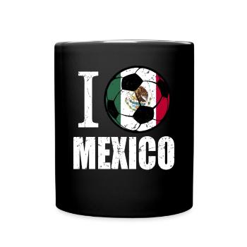 Mexique Football - Mug uni - noir - Devant