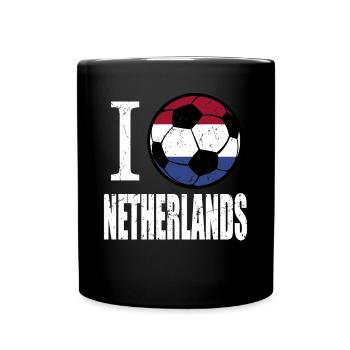 Pays-Bas de football - Mug uni - noir - Devant
