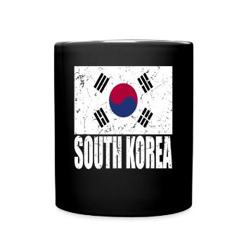South Korea Flag - Full Colour Mug - black - Front