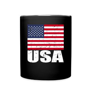 Drapeau de cerf - Mug uni - noir - Devant