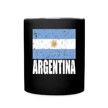 ARGENTINA flag - Full Colour Mug - black - Front