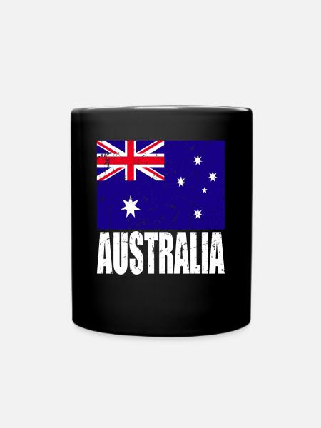 Australien Fahne - Tasse einfarbig - Schwarz