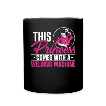 Welder Welding Female Welder This - Tasse einfarbig - Schwarz - Vorne