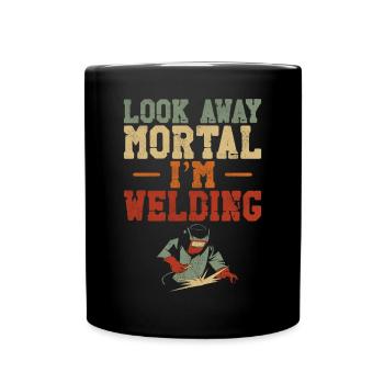 Welder Welding Vintage Retro Look - Tasse einfarbig - Schwarz - Vorne