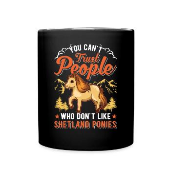 Shetland Pony Cadeau Shetty - Mug uni - noir - Devant
