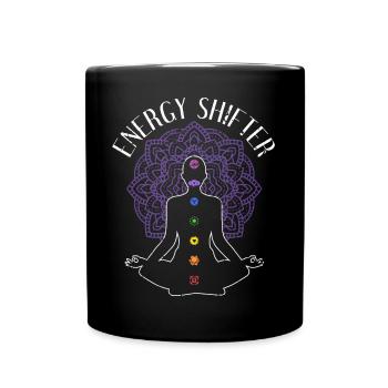 Spiritueller Heiler Chakra Reiki - Tasse einfarbig - Schwarz - Vorne