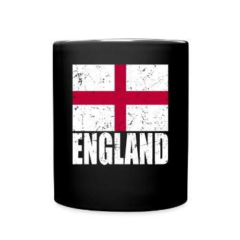 England Flag - Full Colour Mug - black - Front