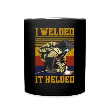 Soudeur Jeu de mots Vintage Retro I - Mug uni - noir - Devant