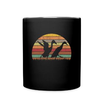 Indian Running Duck Retro Bottle Duck Vintage - Full Colour Mug - black - Front