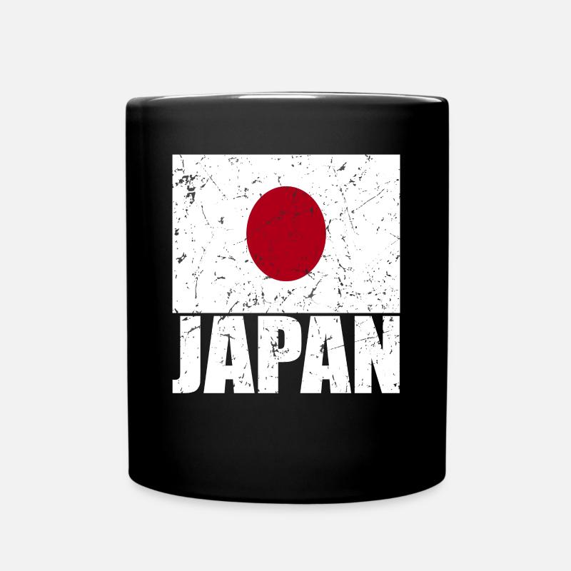 Japan Flag - Full Colour Mug - black