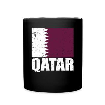 Qatar Flag - Full Colour Mug - black - Front