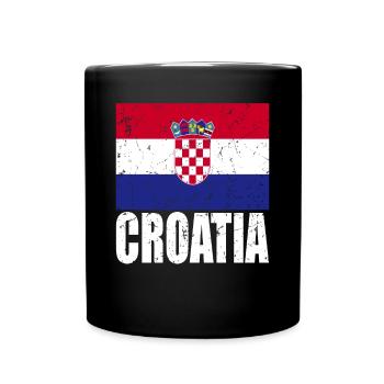 Croatia Flag - Full Colour Mug - black - Front